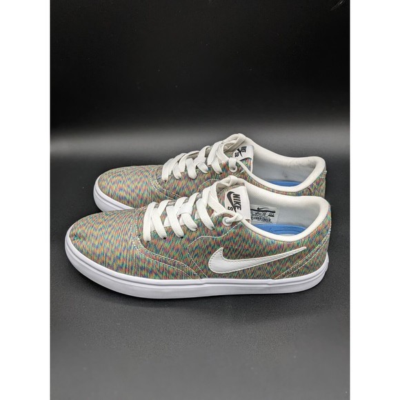 Nike SB Mens 6.5 Check Solar Rainbow Skateboard Low Top Sneakers 867301-910 - Picture 4 of 8